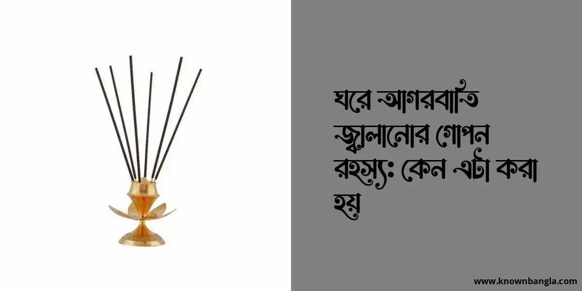 ঘরে আগরবাতি জ্বালানোর গোপন রহস্য: কেন এটা করা হয়