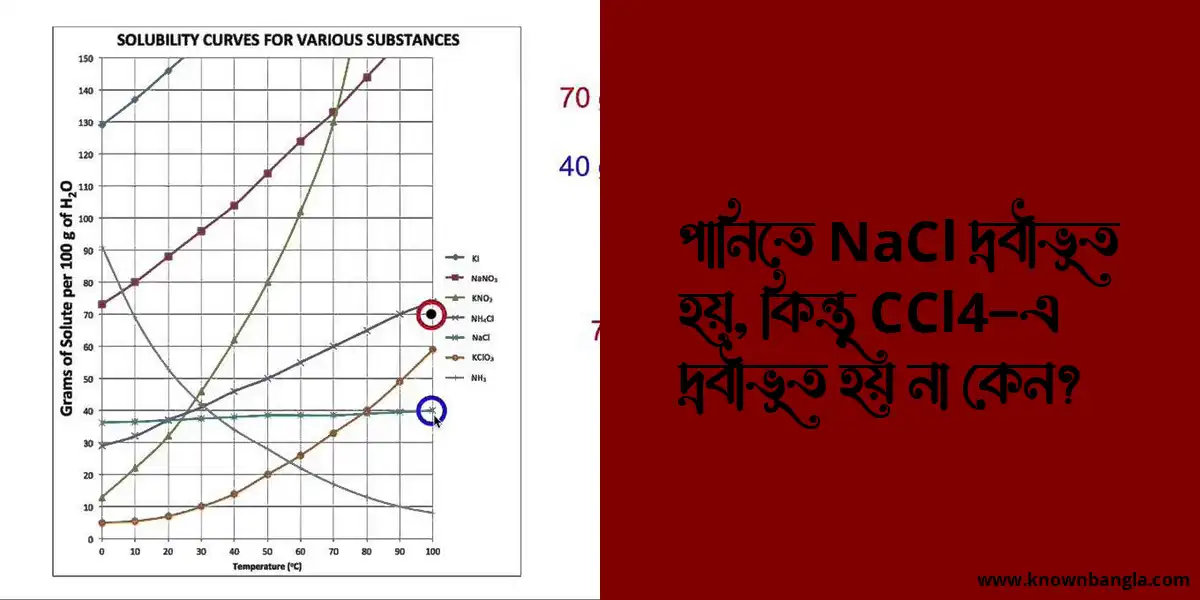 পানিতে NaCl দ্রবীভূত হয়, কিন্তু CCl4-এ দ্রবীভূত হয় না কেন?