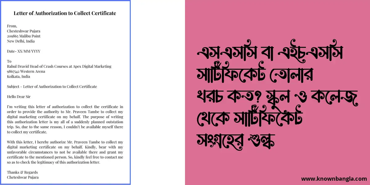 এসএসসি বা এইচএসসি সার্টিফিকেট তোলার খরচ কত? স্কুল ও কলেজ থেকে সার্টিফিকেট সংগ্রহের শুল্ক