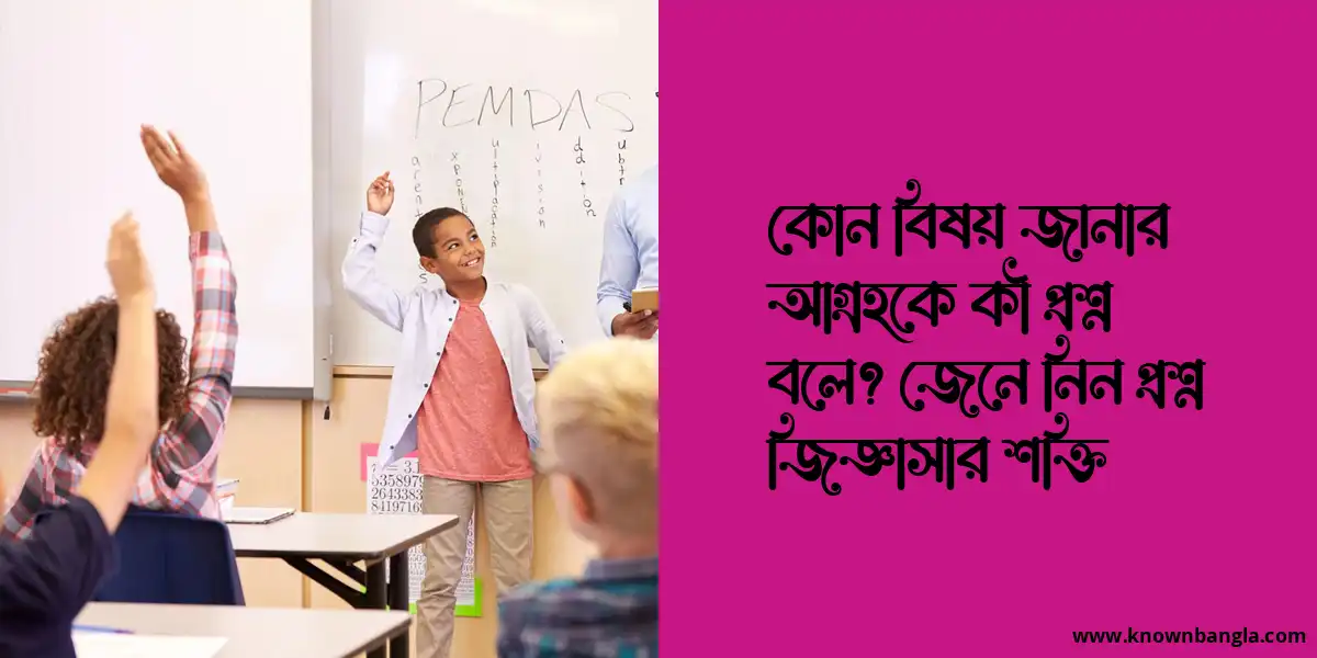 কোন বিষয় জানার আগ্রহকে কী প্রশ্ন বলে? জেনে নিন প্রশ্ন জিজ্ঞাসার শক্তি