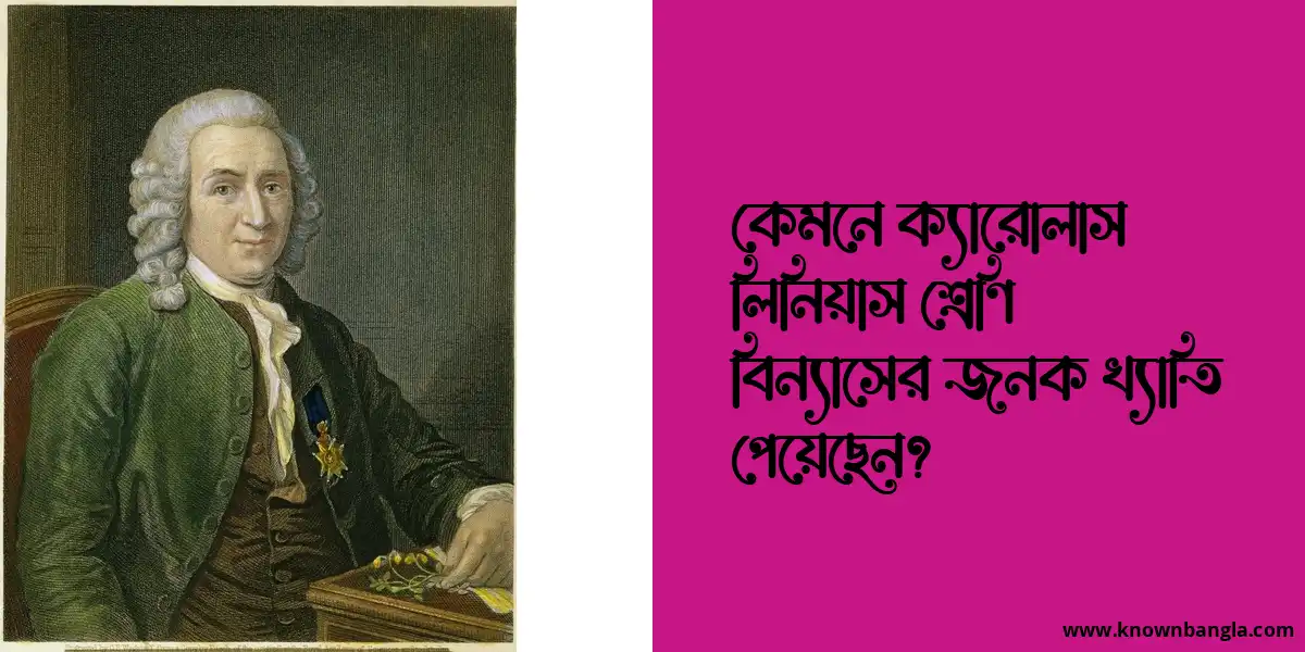 কেমনে ক্যারোলাস লিনিয়াস শ্রেণি বিন্যাসের জনক খ্যাতি পেয়েছেন?