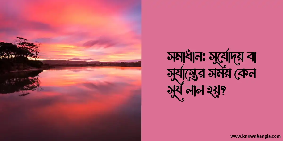 সমাধান: সূর্যোদয় বা সূর্যাস্তের সময় কেন সূর্য লাল হয়?