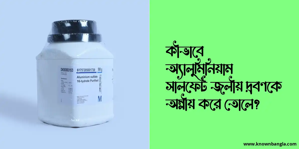 কীভাবে অ্যালুমিনিয়াম সালফেট জলীয় দ্রবণকে অম্লীয় করে তোলে?