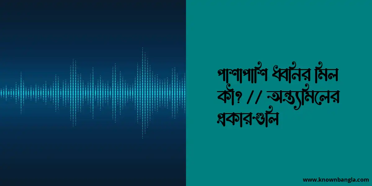 পাশাপাশি ধ্বনির মিল কী? // অন্ত্যমিলের প্রকারগুলি