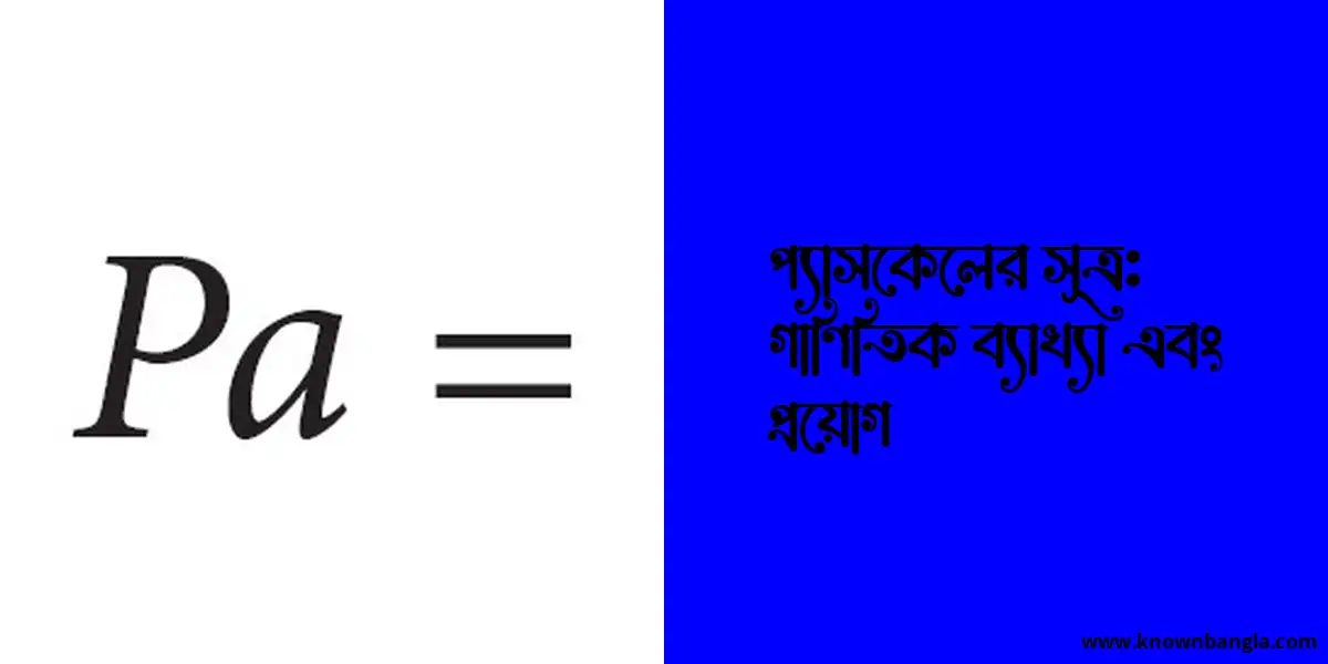 প্যাসকেলের সূত্র: গাণিতিক ব্যাখ্যা এবং প্রয়োগ